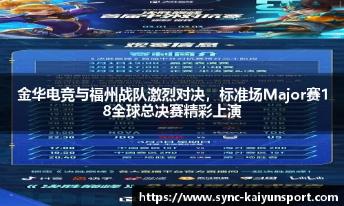 金华电竞与福州战队激烈对决，标准场Major赛18全球总决赛精彩上演